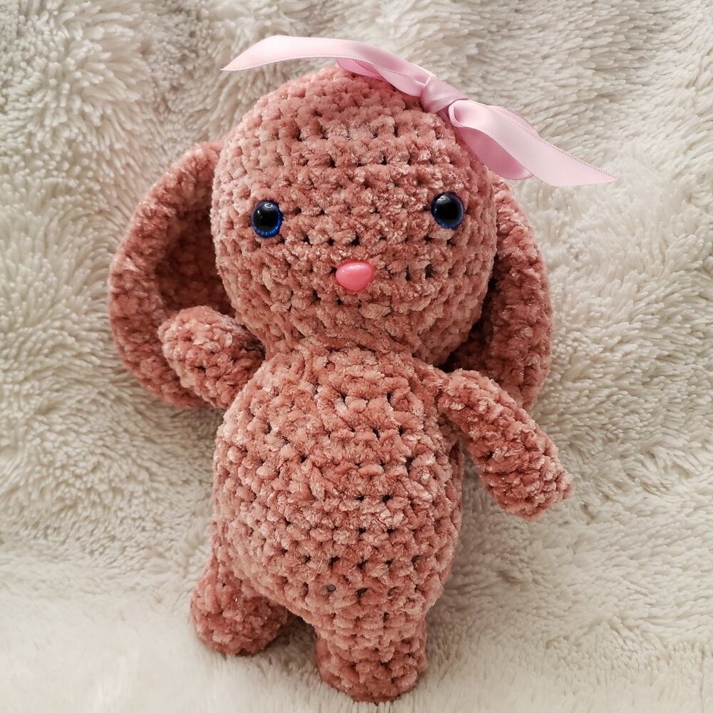 Handcrafted crocheted Glam Bunny